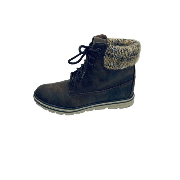 Cliffs by White Mountain Women’s Lace up Hiker Style Bootie Brown Leather Sz 6.5 - Picture 1 of 11